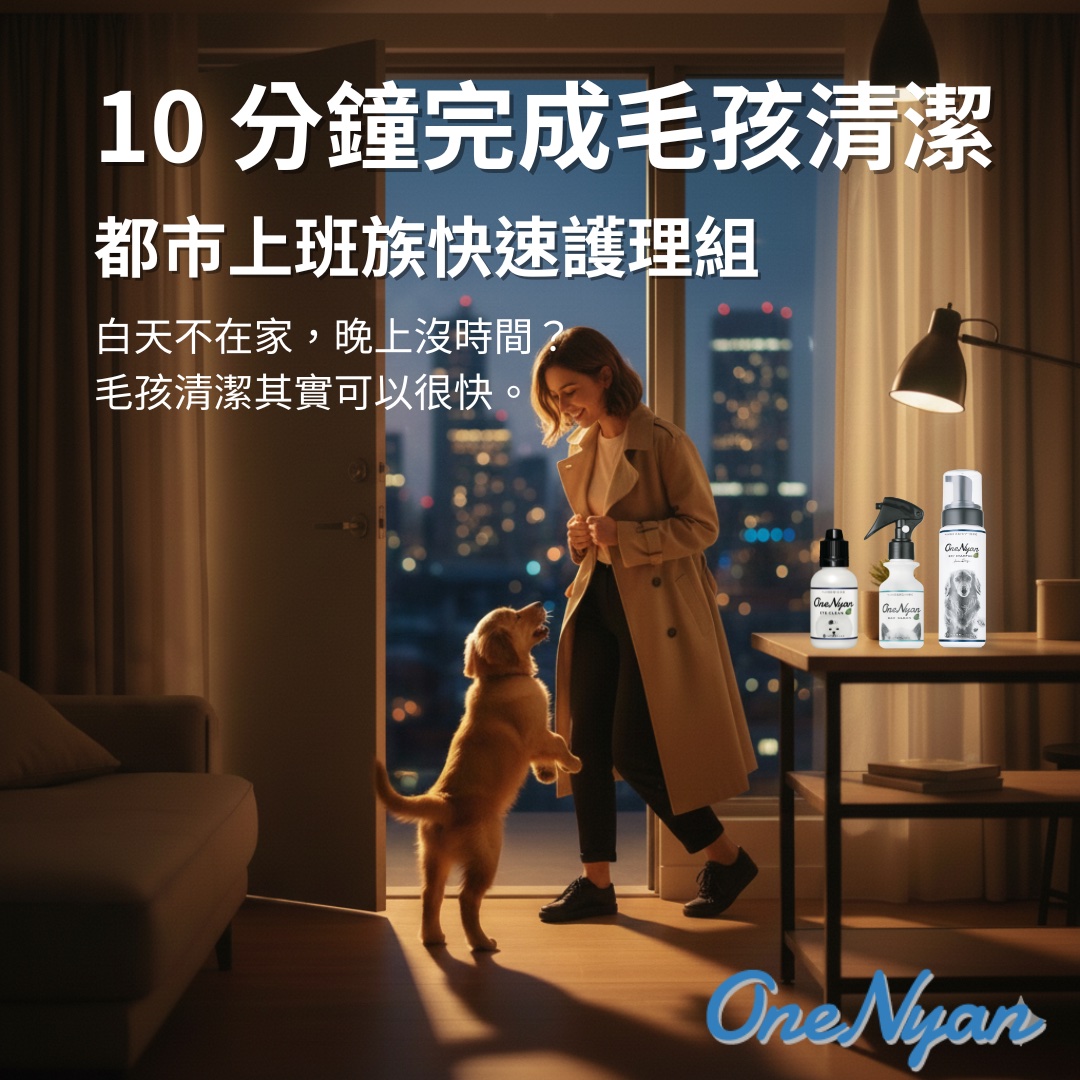 【ONENYAN 丸顏】10 分鐘快速清潔三入組 ♥️ 都會上班族必備~老幼齡+敏感肌毛孩適用